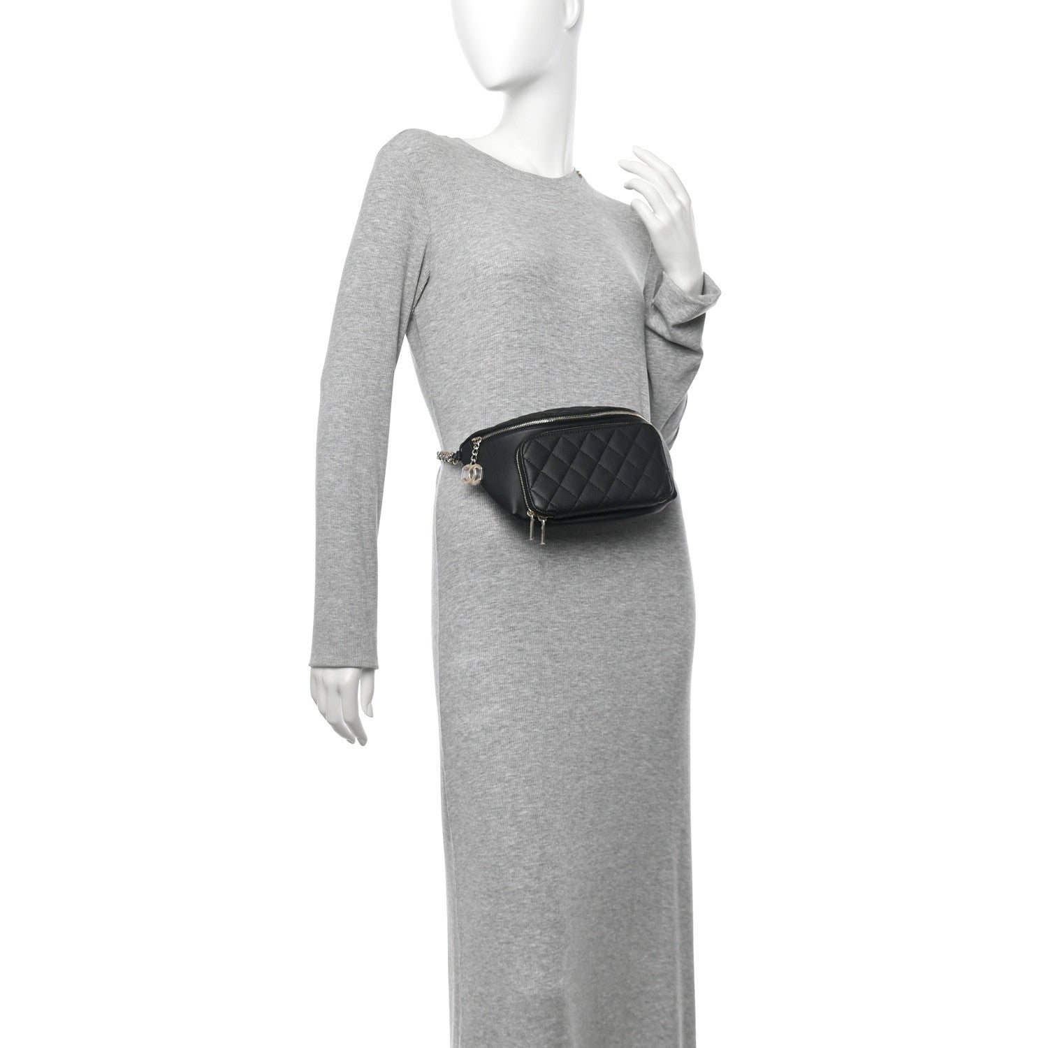 Chanel Caviar Quilted Business Affinity Waist Belt Bag Black 2 of 10