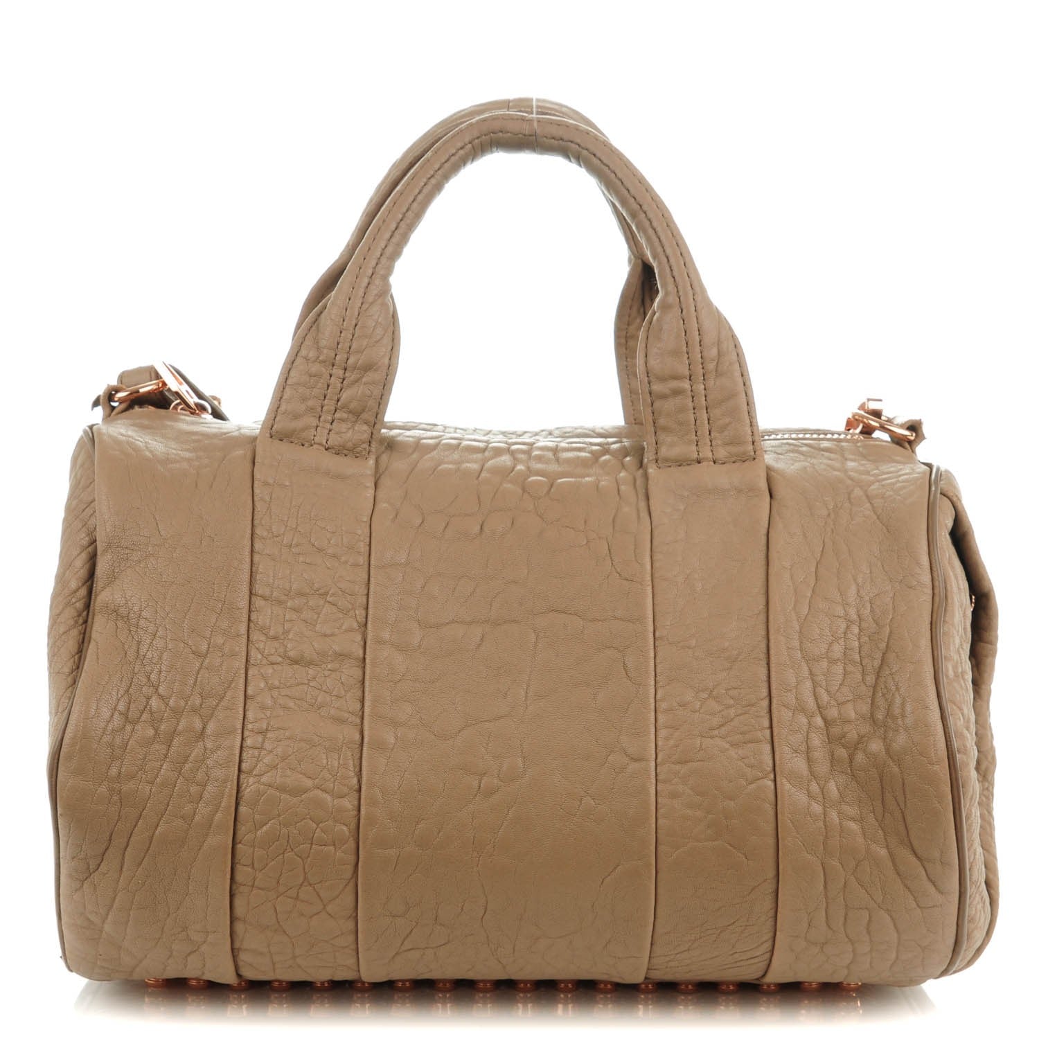 Alexander Wang Pebbled Lambskin Rocco Latte Rose Gold Hardware 1 of 11