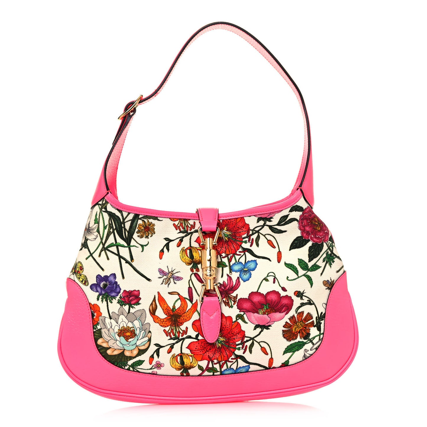 Canvas Flora Medium Jackie Hobo Fuchsia