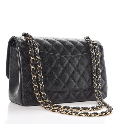 Chanel Caviar Quilted Jumbo Double Flap Black 4 of 9