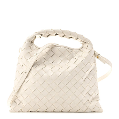 Bottega Veneta Calfskin Intrecciato Mini Hop White 1 of 9