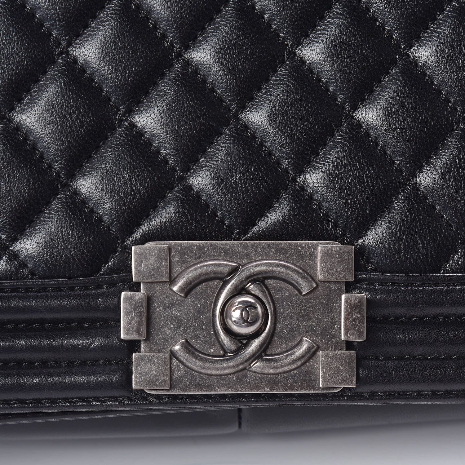 Chanel Lambskin Quilted Large Boy Flap Black 12 of 12