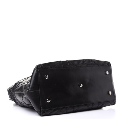 Christian Dior Lambskin Cannage Large Granville Tote Black 4 of 12