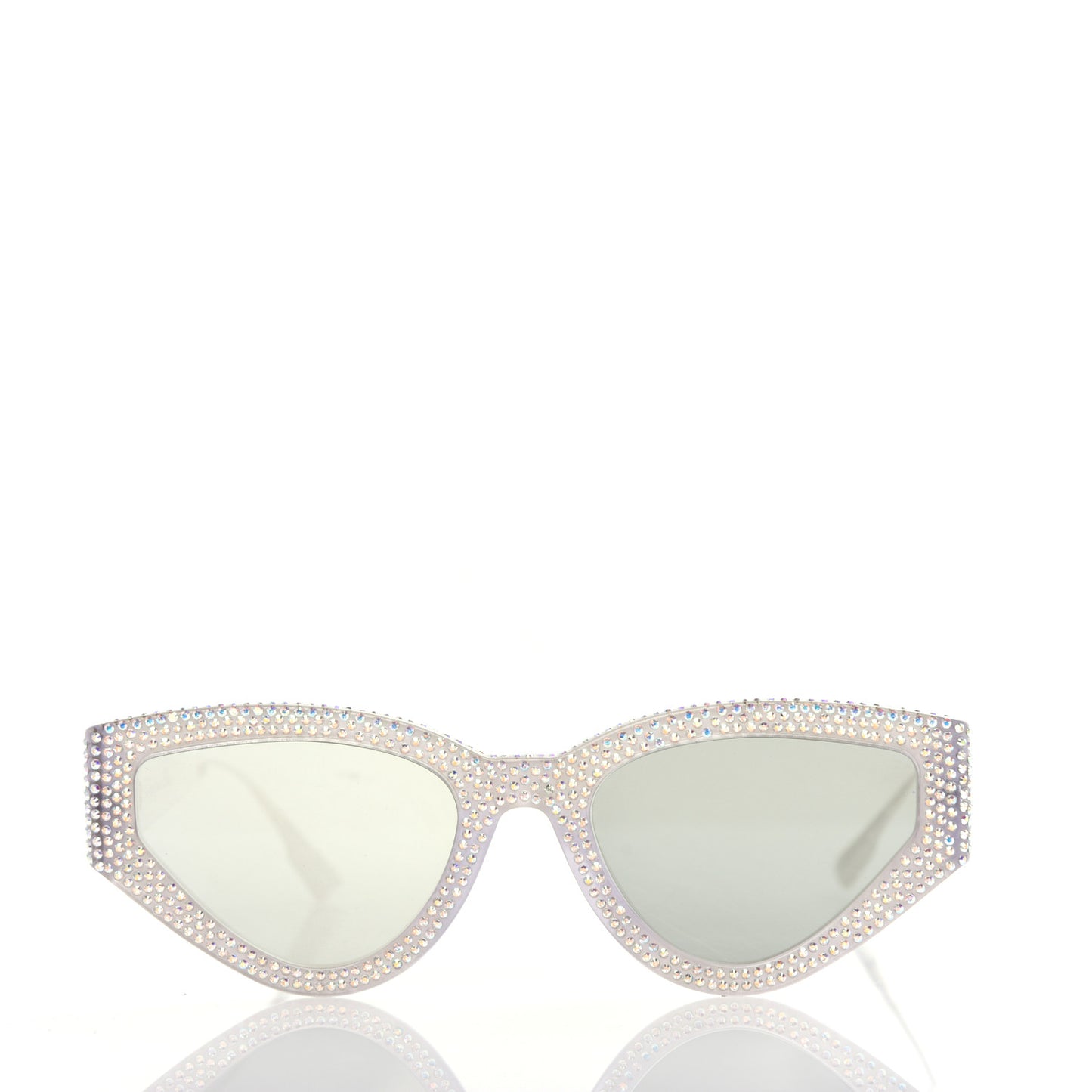 Acetate Crystal CatStyleDior1S Sunglasses Silver