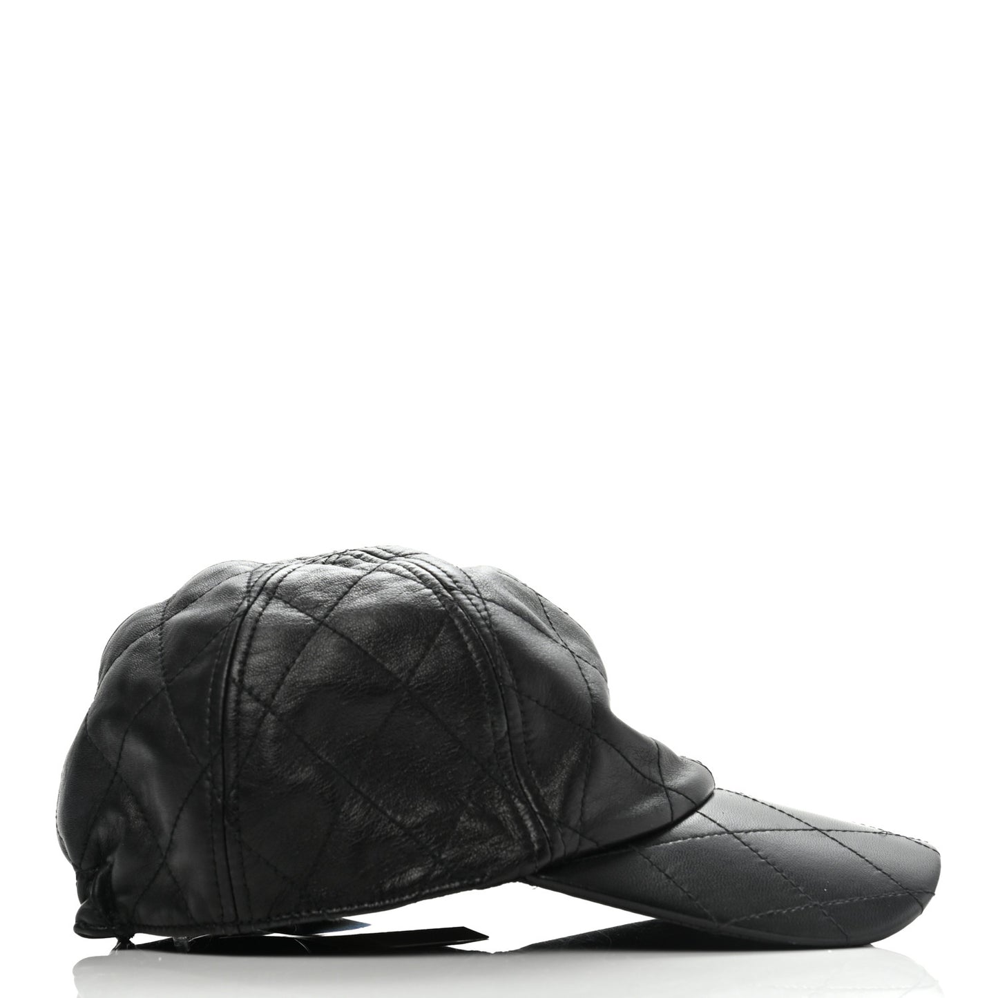 Lambskin Quilted CC Cap Hat S Black
