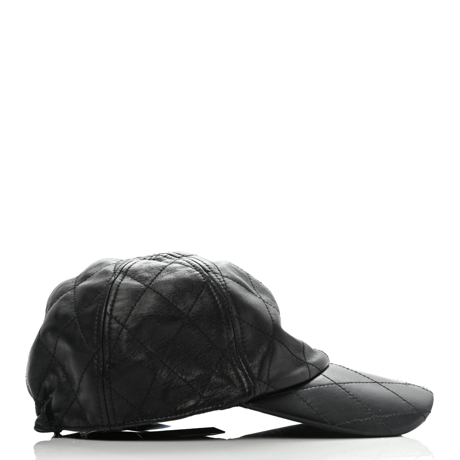 Chanel Lambskin Quilted CC Cap Hat S Black 5 of 8