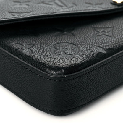 Louis Vuitton Empreinte Pochette Felicie Chain Wallet Black 10 of 12