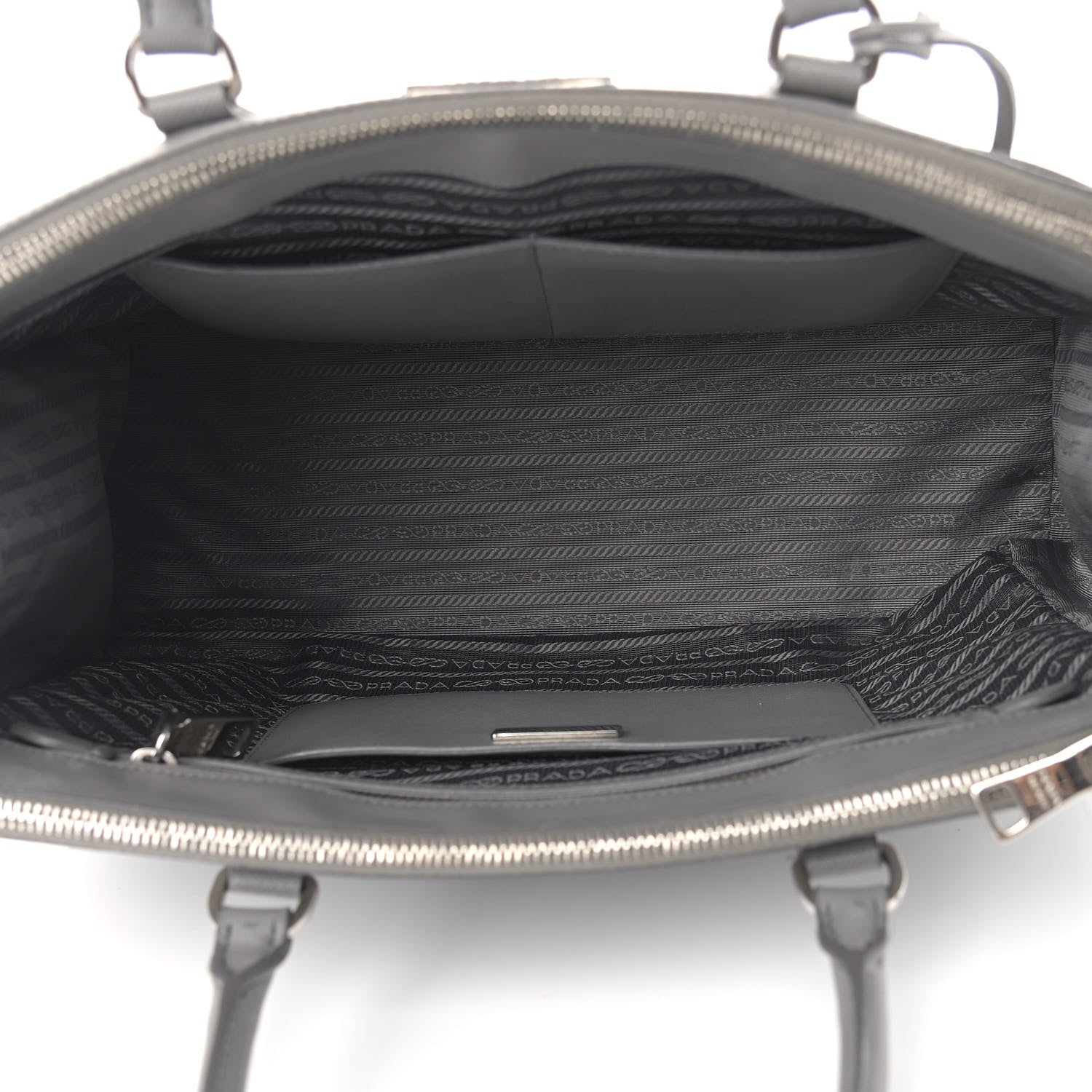 Prada Saffiano Medium Galleria Double Zip Tote Marmo 10 of 19