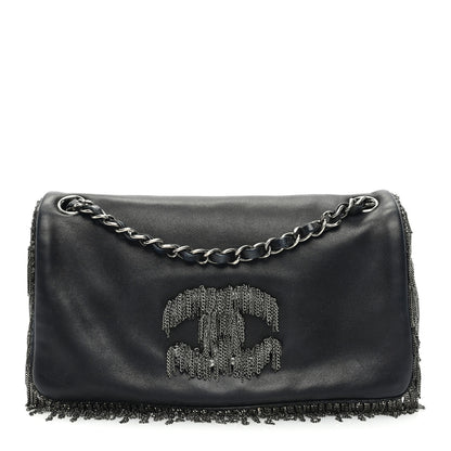 Chanel Lambskin Rock And Cabaret Chain Fringe Flap Black 1 of 11