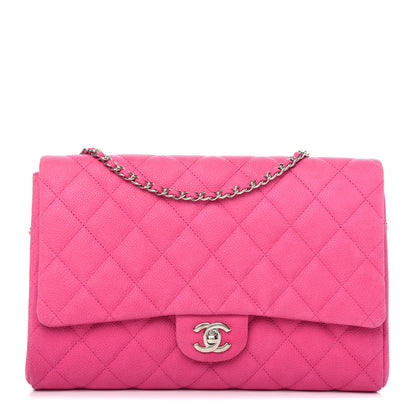Chanel Iridescent Caviar Quilted Clutch with Chain Flap Pink 1 of 10