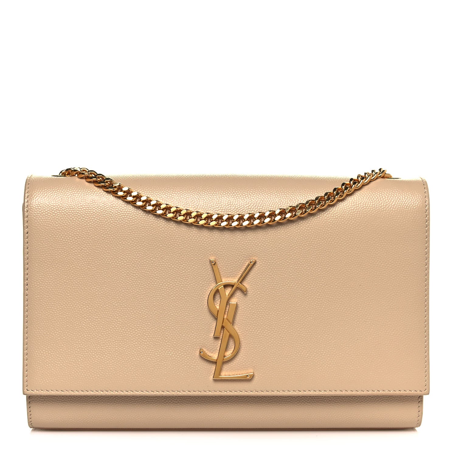 Saint Laurent Grain De Poudre Medium Monogram Kate Satchel Nude Powder 1 of 13