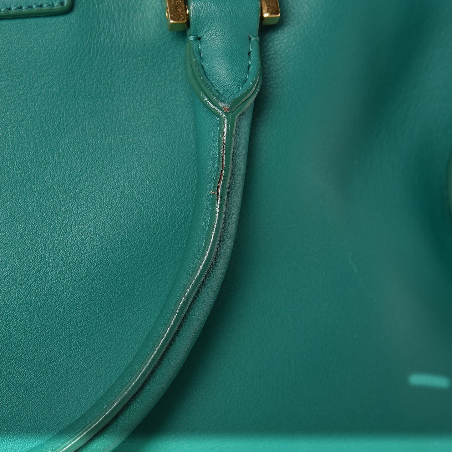 Calfskin Small Classic Y Cabas Green