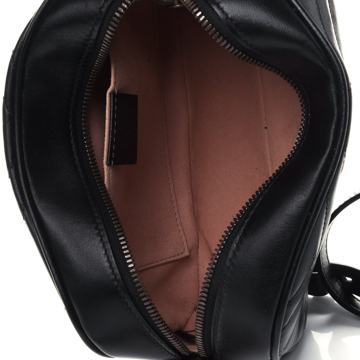 Gucci Calfskin Matelasse Small GG Marmont Chain Shoulder Bag Black 4 of 4