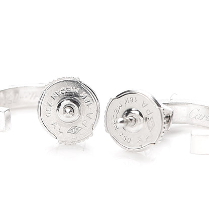 Cartier 18K White Gold Small LOVE Hoop Earrings 3 of 8