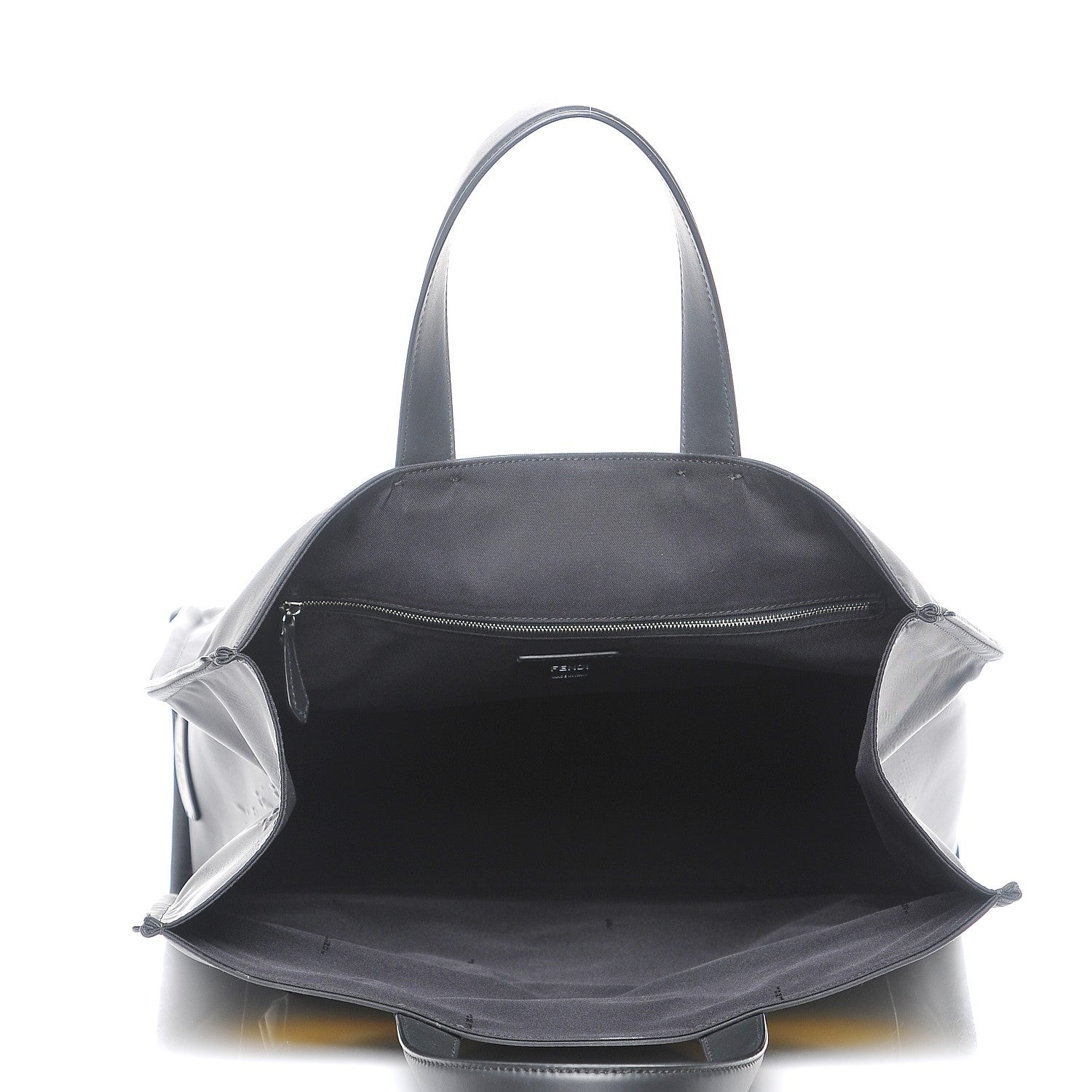Fendi Nylon Vitello Century Dolce Monster Eyes Tote Black Sunflower 5 of 9