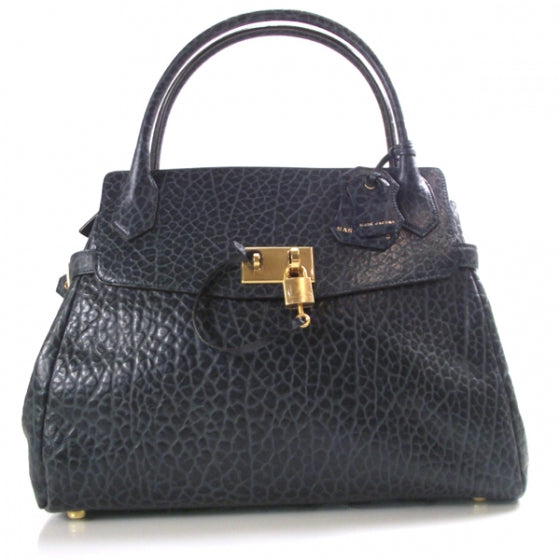 Leather Small Camille Satchel Petrol