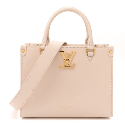 Louis Vuitton Calfskin Lock & Go Tote Quartz 1 of 10