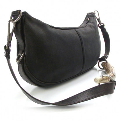 Saint Laurent Canvas Mombasa Horn Shoulder Bag 3 of 9