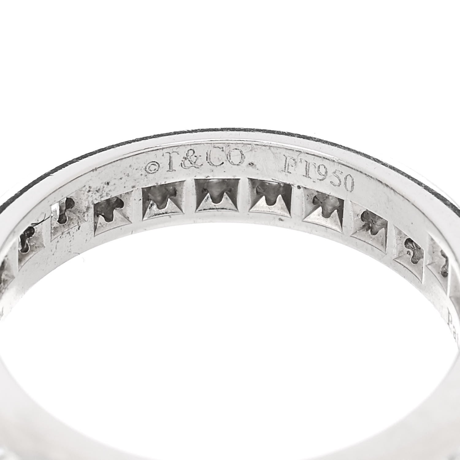 Tiffany Platinum Diamond Lucida Eternity Band Ring 50 5.5 5 of 6