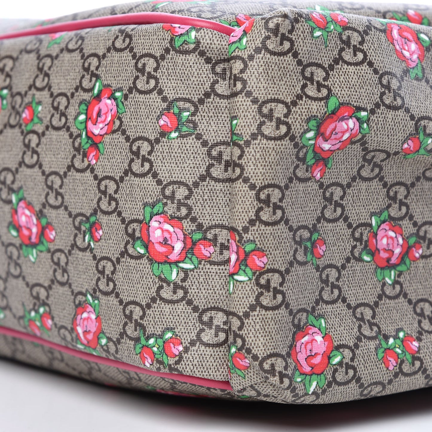 GG Supreme Monogram Rose Bud Diaper Bag Pink