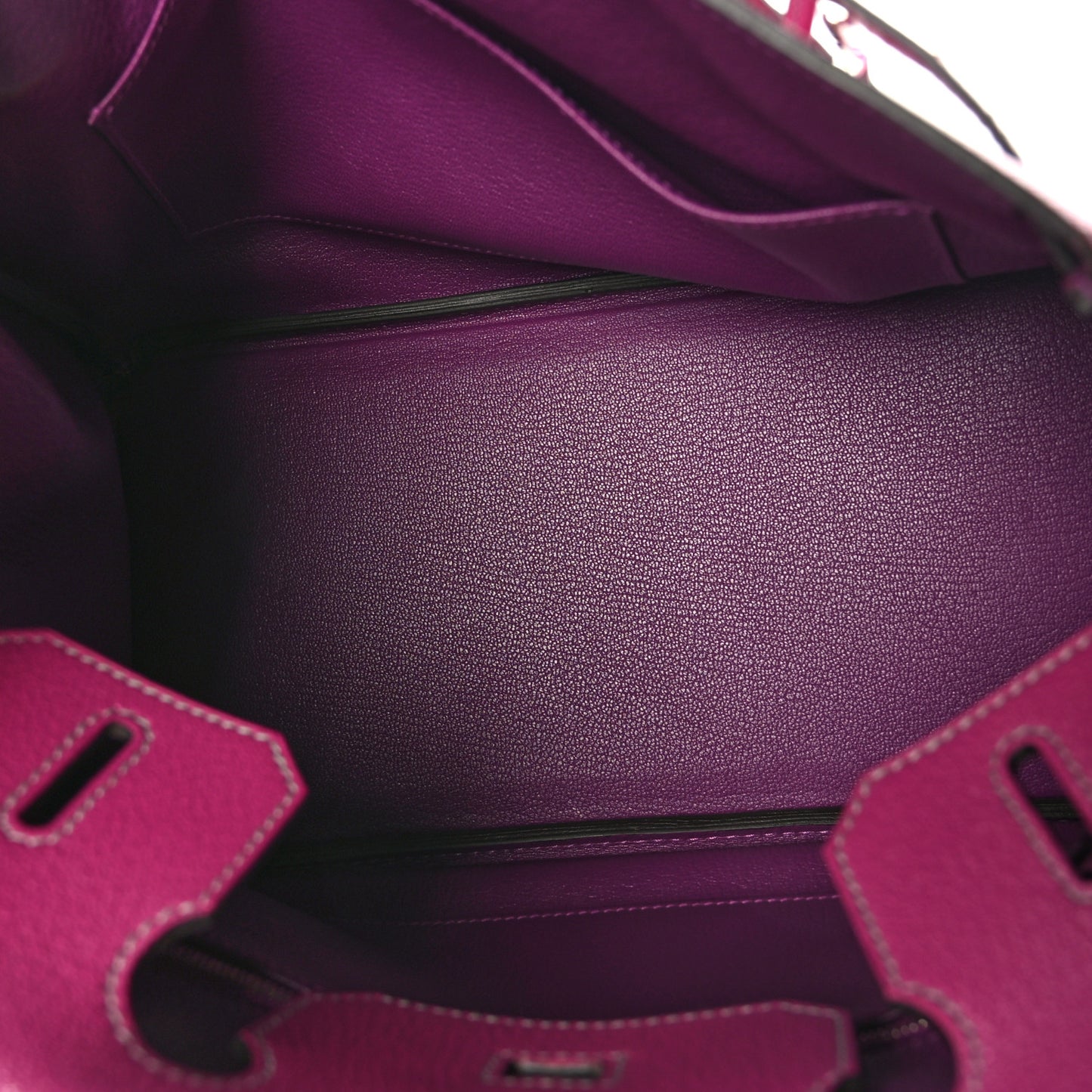 Chevre de Coromandel Horseshoe Birkin 30 Rose Pourpre Anemone