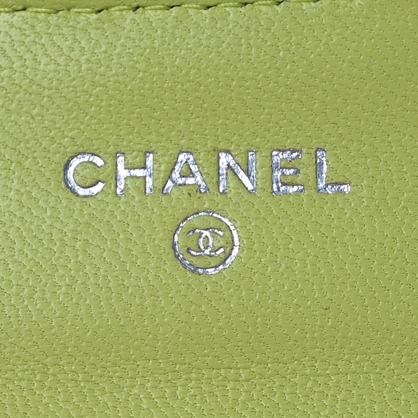 Lambskin Quilted Flap Card Holder Wallet Yellow