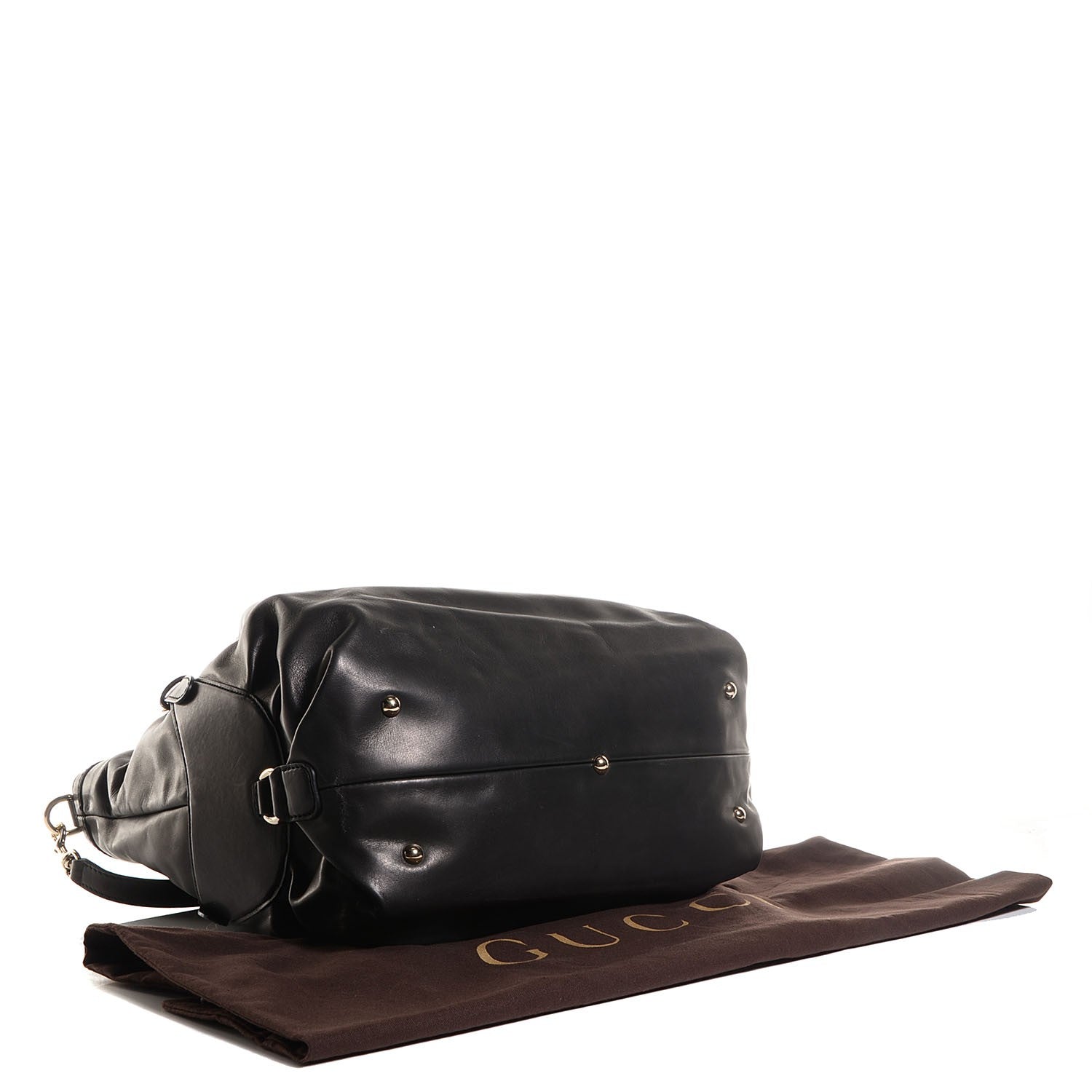 Gucci Leather Medium Bridle Tote Black 4 of 9