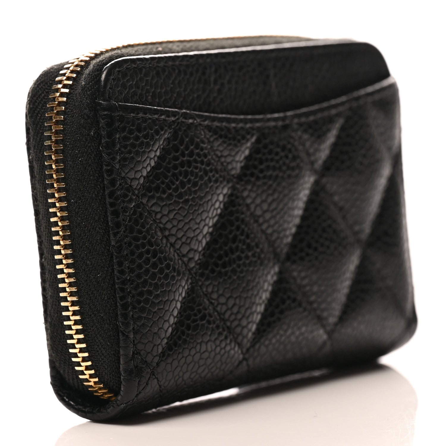 Chanel Caviar Quilted Classic Zipped Coin Purse Black 3 of 7