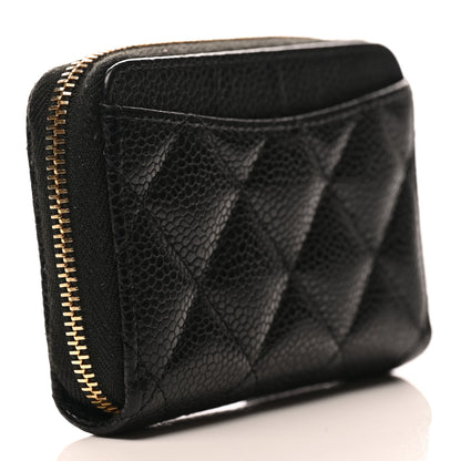 Chanel Caviar Quilted Classic Zipped Coin Purse Black 3 of 7