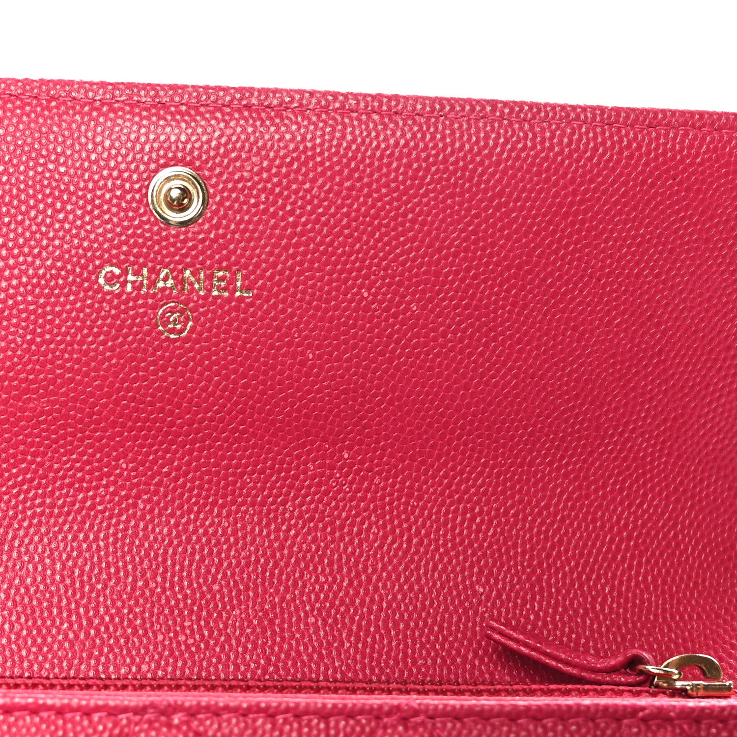 Chanel Caviar Quilted Large Boy Gusset Flap Wallet Fuchsia 8 of 9