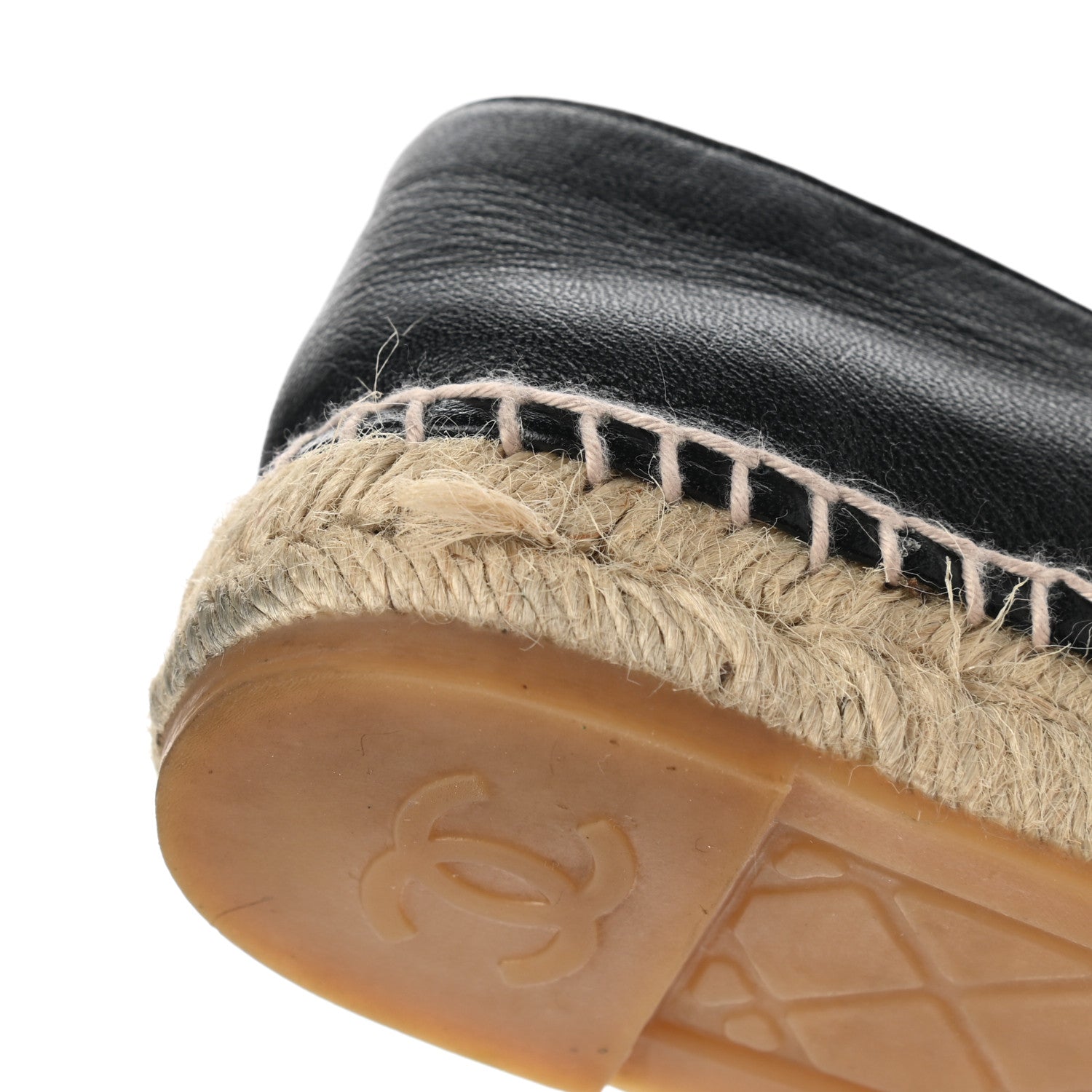 Chanel Lambskin CC Espadrilles 38 Black 5 of 10