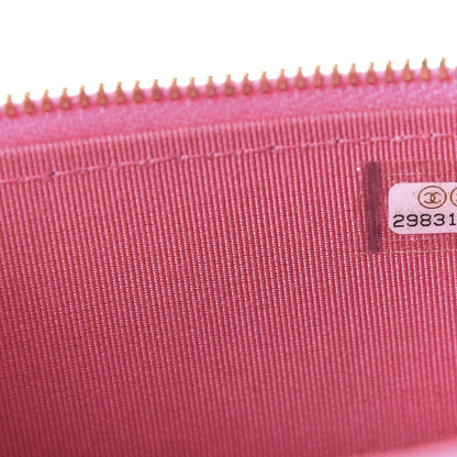 Chanel Caviar Quilted Mini Vanity Case With Chain Pink 9 of 11