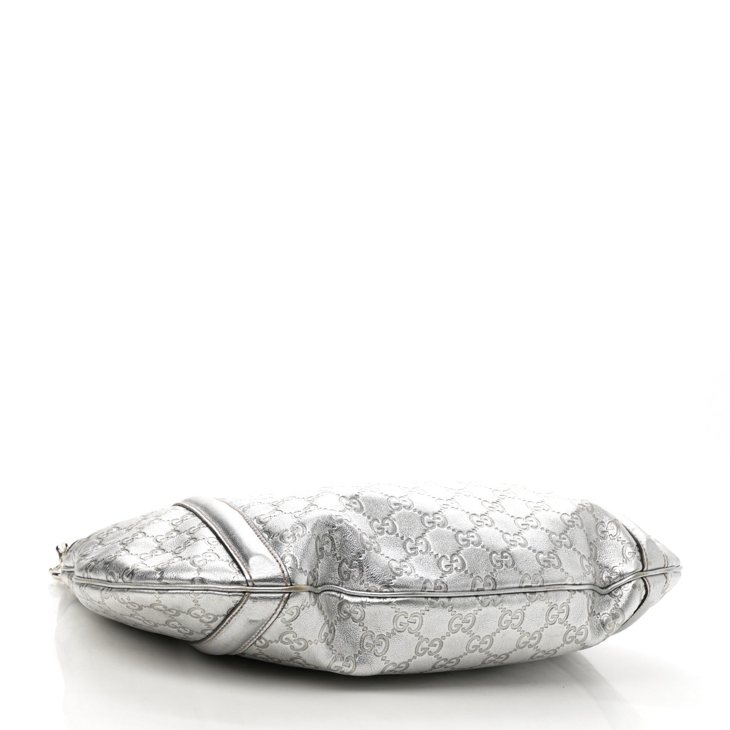 Gucci Metallic Guccissima Medium Britt Tote Silver 4 of 10