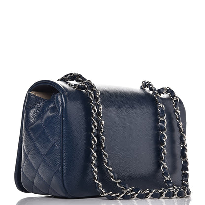 Chanel Caviar Medium Timeless CC Flap Navy Blue 3 of 7