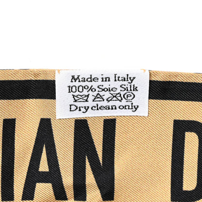 Christian Dior Silk Mizza Mitzah Scarf Beige Multicolor 4 of 5