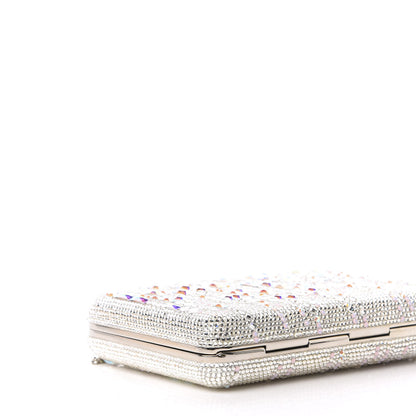 Judith Leiber Crystal Embellished Slim Slide Minaudiere Clutch Silver 6 of 12