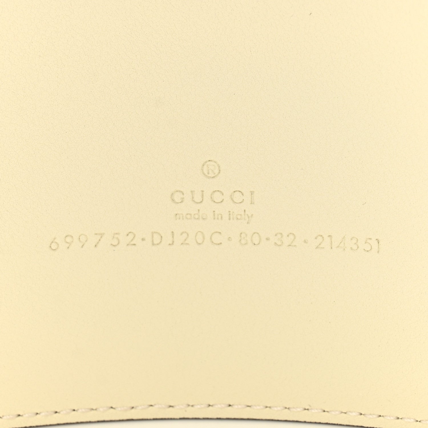 Gucci Calfskin GG Marmont Wide Belt 80 32 White 3 of 7