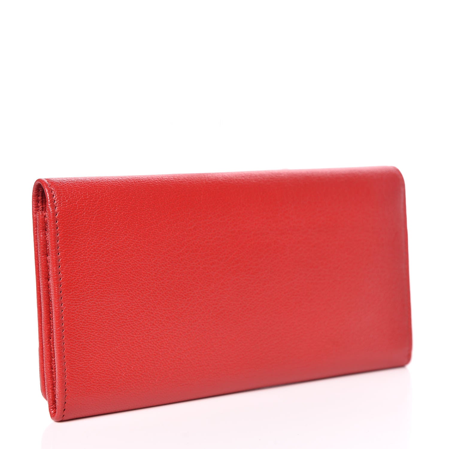 Balenciaga Chevre Gold Metallic Edge Hardware Money Wallet Rouge Grenade 3 of 8