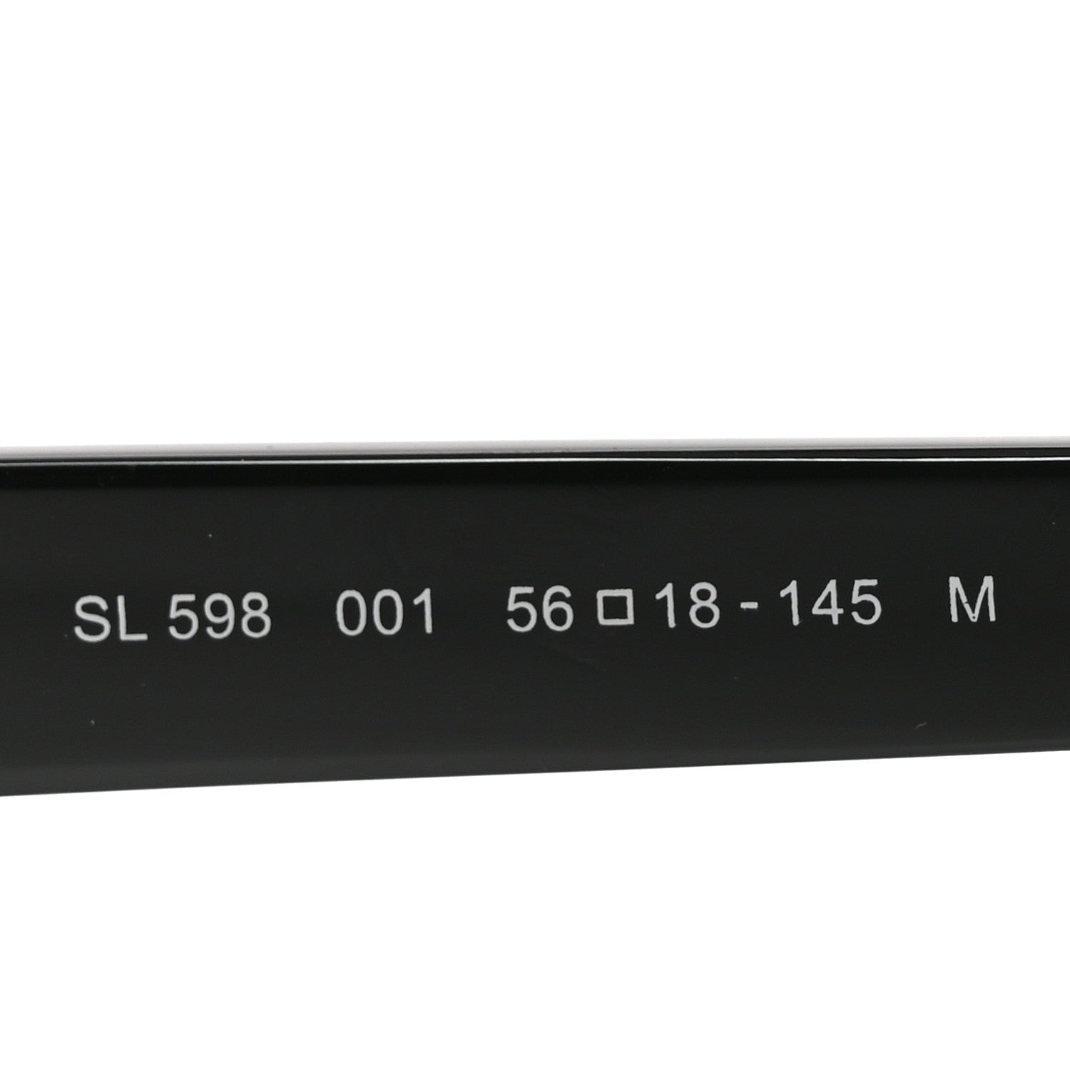 Saint Laurent Acetate Square SL 598 Sunglasses Black 7 of 8