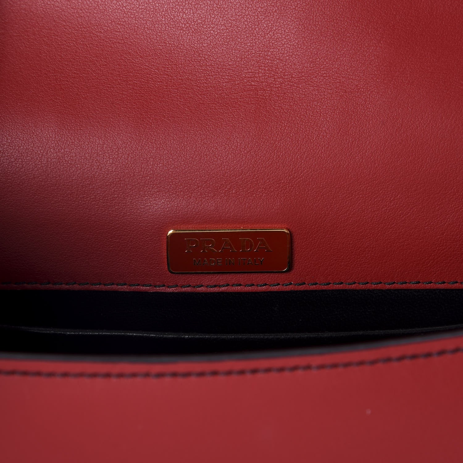 Prada City Calfskin Pionniere Saddle Bag Fuoco Black 6 of 9