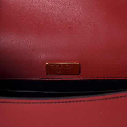 Prada City Calfskin Pionniere Saddle Bag Fuoco Black 6 of 9