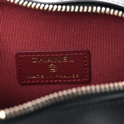 Chanel Lambskin Quilted CC In Love Heart Clutch With Chain Black 6 of 10