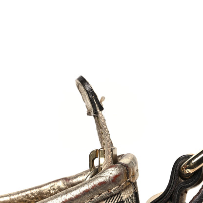 Burberry Haymarket Check Perforated Crossbody Gold 11 of 13