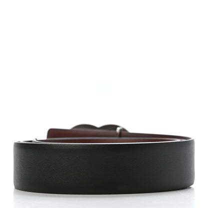 Chanel Calfskin CC Reversible Belt 85 34 Black Burgundy 2 of 4
