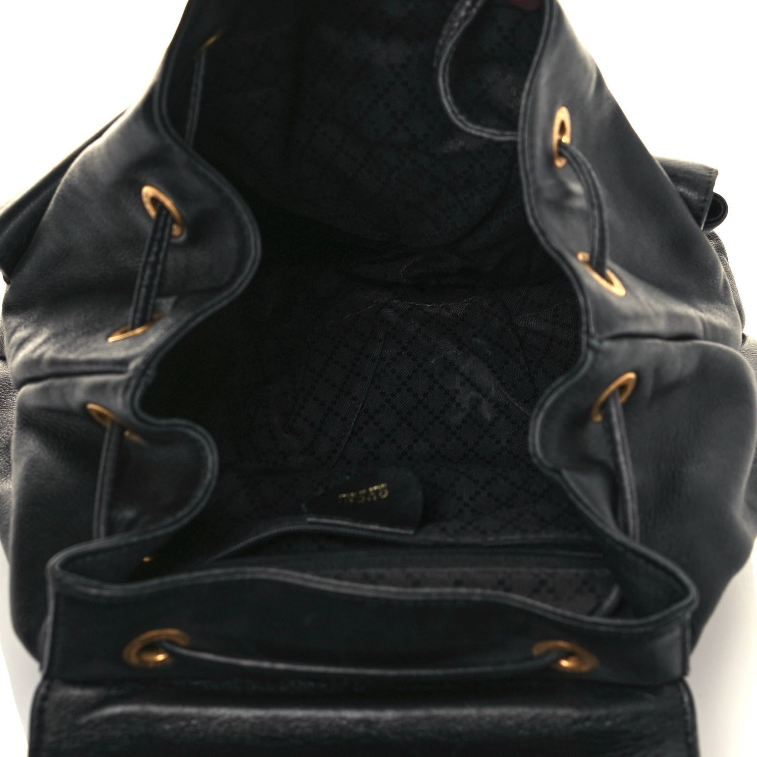Gucci Calfskin Bamboo Backpack Black 5 of 28