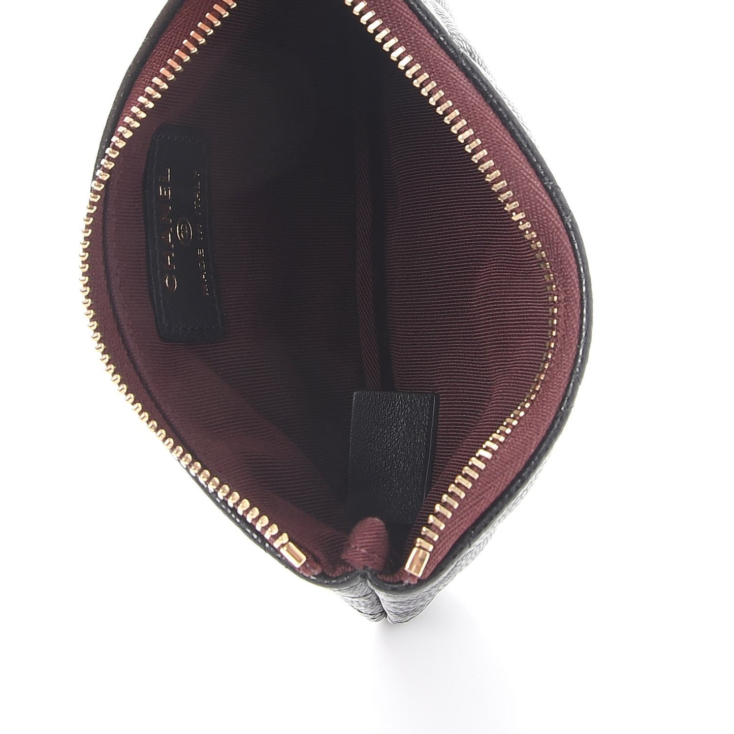 Caviar Quilted Small Cosmetic Case Black