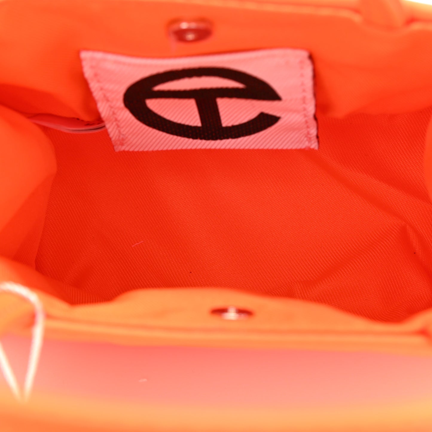 Vegan Leather Small Shopping Bag Orange