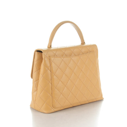 Chanel Caviar Quilted Jumbo Kelly Flap Beige 3 of 9