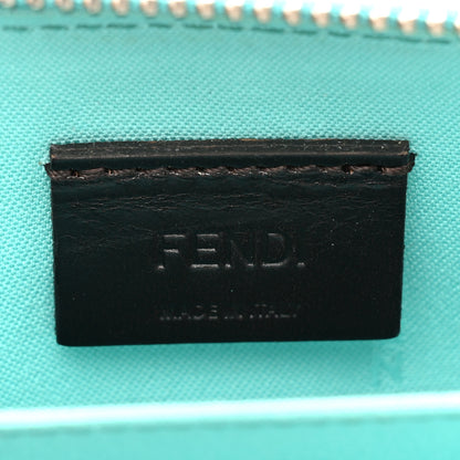Fendi Vitello Flamingo Mini Zip Around Wallet Tiffany 8 of 17