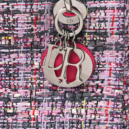 Christian Dior Tweed Medium Lady Dior Pink Multicolor 17 of 20